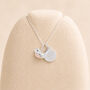 Personalised Sterling Silver And Rose Gold Robin Pendant Necklace, thumbnail 4 of 9