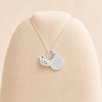 Personalised Sterling Silver And Rose Gold Robin Pendant Necklace, 4 of 9
