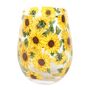 Sunflower Print Stemless Glass, thumbnail 2 of 2