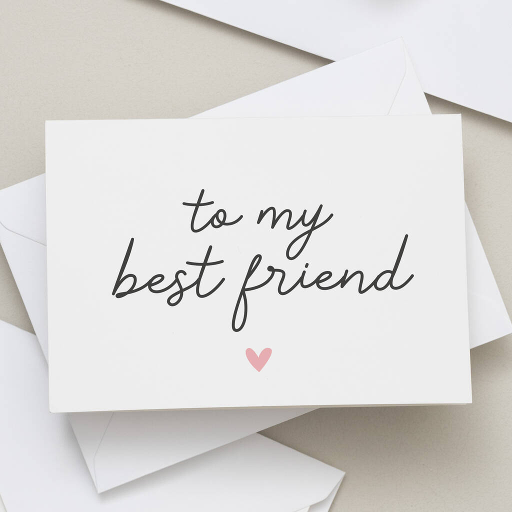 Best Friend Simple Card By Paper Scene