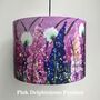 Pink Delphiniums Handmade Artist Lampshades, thumbnail 3 of 6