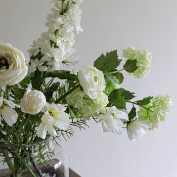 Faux White Flower Arrangement, 5 of 5