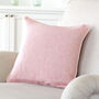 Lemonade Pink Cushion Cover With White Piping, thumbnail 1 of 2