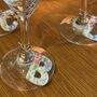 Porcelain Letter Wine Glass Charms, thumbnail 3 of 5