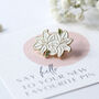 Lily Enamel Lapel Pin, thumbnail 1 of 8