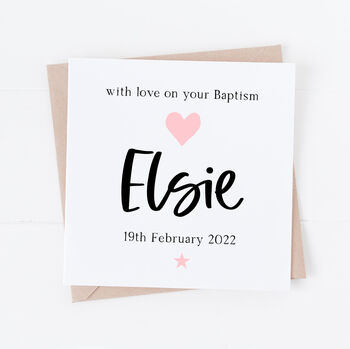 Personalised Baptism Card For Girl Or Boy, 2 of 2
