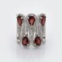 Garnet 925 Sterling Silver Statement Ring, thumbnail 3 of 5