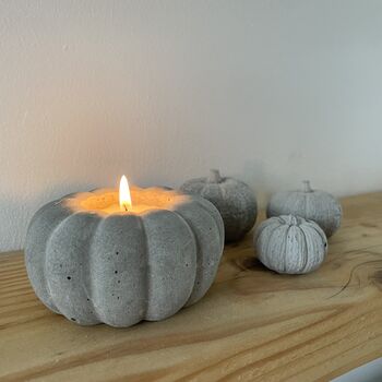 Concrete Pumpkin Tealight Holder, 4 of 5