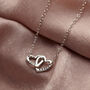 Personalised Double Heart Names Necklace, thumbnail 1 of 12