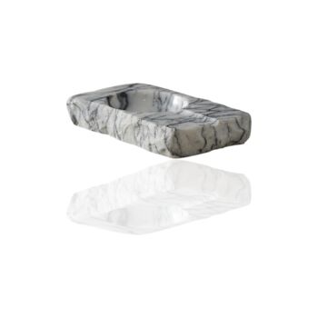 Handmade Grey Veined Marble Cigar Ashtray, 2 of 4