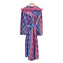Women's Hooded Cotton Dressing Gown Multicolour, thumbnail 2 of 4