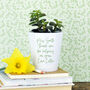 Personalised Floral Heart Teacher Plant Pot, thumbnail 3 of 3