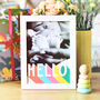 Hello New Baby Rainbow Personalised Print, thumbnail 7 of 7