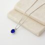 Sapphire Blue Swarovski Crystal Pendant Necklace, thumbnail 6 of 7