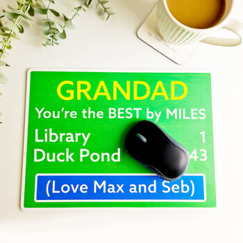 Personalised Father's Day 'Are We There Yet?' Mouse Mat, 2 of 3