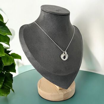 60th Birthday Sterling Silver Ring Necklace, 4 of 7