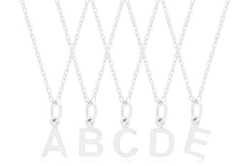 Sterling Silver Personalised Initial Charm Necklace, 8 of 10