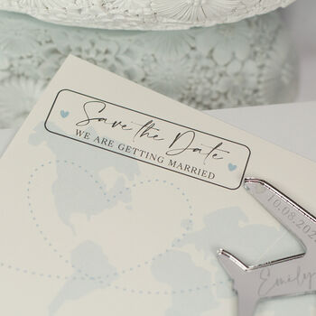 Destination Wedding Map And Plane Save The Date Magnets, 5 of 7