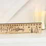 Personalised Wooden Christmas Tree Advent Slider Keepsake, thumbnail 2 of 6