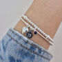 Sterling Silver Birthstone Age Special Birthday Stacking Bead Bracelet Set, thumbnail 5 of 9