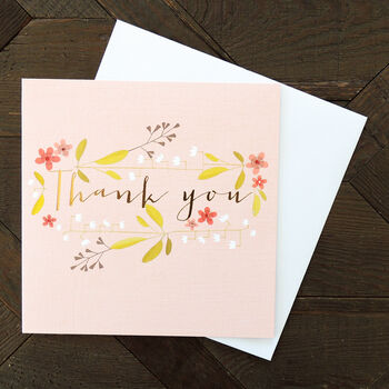 Gold Foiled Thank You Card, 4 of 5
