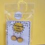 Round Yellow Scorpio Star Sign Stand Up Earring Gift, thumbnail 5 of 12