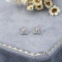 Dainty Forget Me Not Flower Stud Earrings, thumbnail 4 of 11