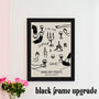 Dinner Party Etiquette Illustrated Wine Print, thumbnail 7 of 9