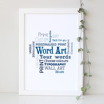 Personalised Word Art Cloud Print, 7 of 8