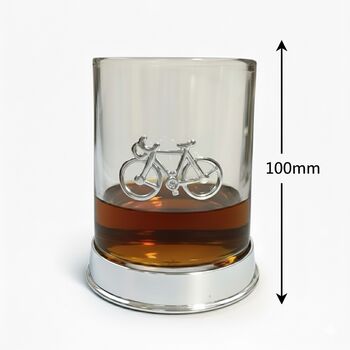 Personalised Cycling Glass With Motif And Engraved Collar, 4 of 12