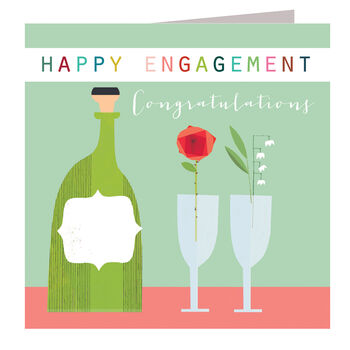 Happy Engagement Champagne Card, 2 of 4