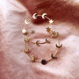 Celestial Star And Moon Hoop Earrings, thumbnail 5 of 9