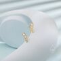 Sterling Silver White Opal Cluster Crawler Earrings, thumbnail 2 of 9