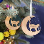 Starry Cat Personalised Christmas Decoration, thumbnail 2 of 5