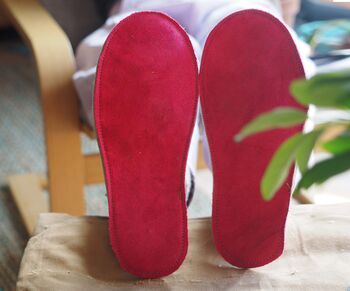 Personalised Handmade Light Weight Felt Slippers, 2 of 7