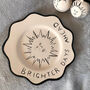 Brighter Days Ahead Hand Painted Scalloped Plate, thumbnail 3 of 4