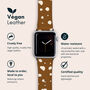 Caramel Spots Vegan Leather Apple Watch Band, thumbnail 2 of 7