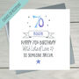 70th Birthday Personalised Greeting Card, thumbnail 1 of 3