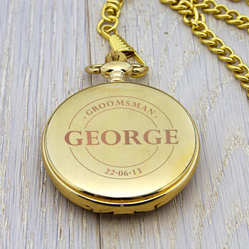 Personalised Engraved Emblem Luxury Pocket Watch, 2 of 7