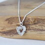 Silver Textured Double Heart Pendant, thumbnail 1 of 6