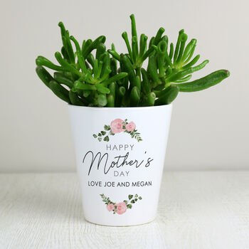 Personalised Abstract Rose Happy Mother's Day Plant Pot, 3 of 4