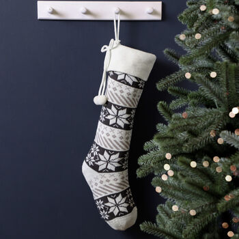 Nordic Fair Isle Personalised Christmas Stockings, 8 of 9