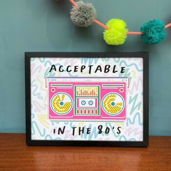 Acceptable In The 80's Retro Stereo Print A4 Or A3, 7 of 8