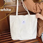 White Cotton Canvas Lightweight Book Bags For School Gift For Her, thumbnail 1 of 5