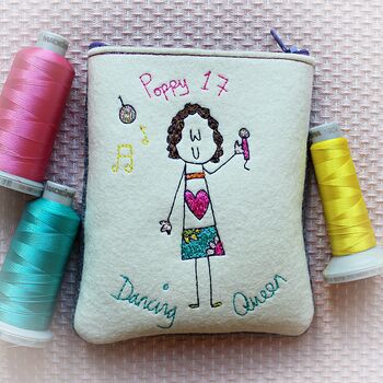 Personalised Embroidered Dancing Queen Purse, 6 of 12