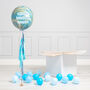 Personalised Baby Blue Marble Balloon, thumbnail 2 of 2