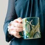 Colourful Tropical Leaf Parakeet Ceramic Coffee Mug, thumbnail 2 of 6