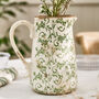 Irina Green Botanical Pitcher Jug Vase, thumbnail 5 of 8