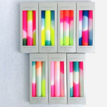 Neon Dip Dyed Dining Candles, 7 of 12