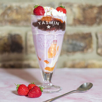 Personalised Star Ice Cream Sundae Milkshake Glass, 2 of 2